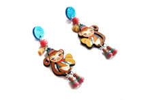 Load image into Gallery viewer, LaliBlue Monkey and Cymbals Earrings