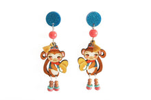 Load image into Gallery viewer, LaliBlue Monkey and Cymbals Earrings