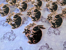 Load image into Gallery viewer, The Pickety Witch Starlight Rabbit Enamel Pin - Spring Imbolc / Ostara Collection