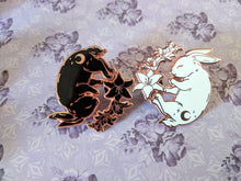 Load image into Gallery viewer, The Pickety Witch Starlight Rabbit Enamel Pin - Spring Imbolc / Ostara Collection