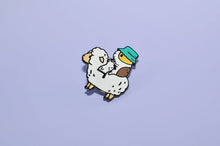 Load image into Gallery viewer, Noristudio Bubu the Guinea Pig Knitter Enamel Lapel Pin Betty Blossom Australia
