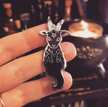 Load image into Gallery viewer, The Pickety Witch Ghost Goat Enamel Pin Betty Blossom Sydney Australia