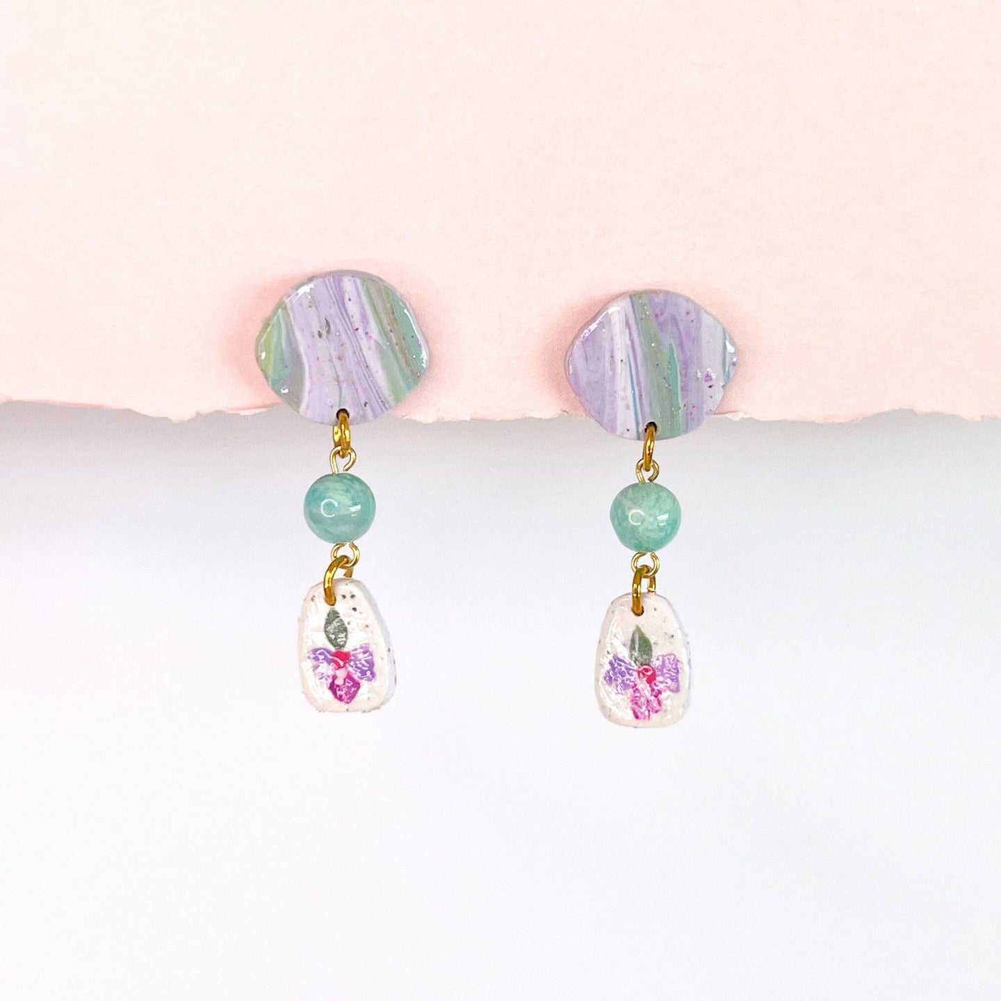 Dainty Flower Amazonite Dangles by Isla & Marigold