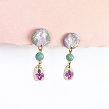 Load image into Gallery viewer, Dainty Flower Amazonite Dangles by Isla &amp; Marigold
