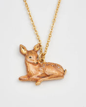 Load image into Gallery viewer, Resting Fawn Gold Chain Necklace by Fable England
