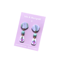 Load image into Gallery viewer, Dainty Flower Amazonite Dangles by Isla &amp; Marigold
