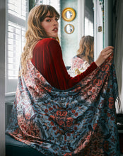 Load image into Gallery viewer, Folksy Fox Teal Winter Scarf by Fable England
