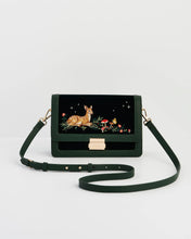 Load image into Gallery viewer, Fawn Embroidered Green Crossbody Bag by Fable England
