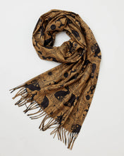 Load image into Gallery viewer, Tarot Tales Celestial Winter Scarf by Fable England - Bronze Gold
