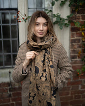 Load image into Gallery viewer, Tarot Tales Celestial Winter Scarf by Fable England - Bronze Gold
