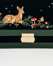 Load image into Gallery viewer, Fawn Embroidered Green Crossbody Bag by Fable England
