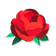 Load image into Gallery viewer, Orgalica Rose Brooch (Red) - FLORA Collection

