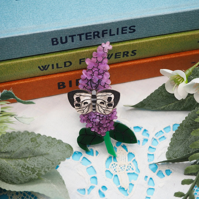 Butterfly Floral Brooch