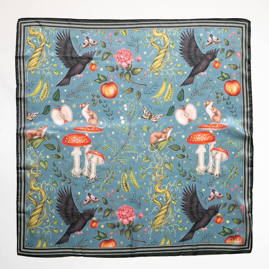 Catherine Rowe's Into The Woods Square Scarf by Fable England