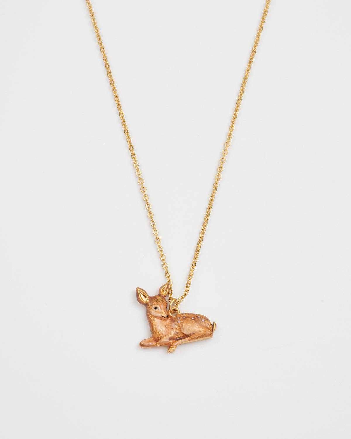 Resting Fawn Gold Chain Necklace by Fable England
