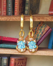 Load image into Gallery viewer, Fable England x Peter Rabbit Reading Charm Huggie Earrings
