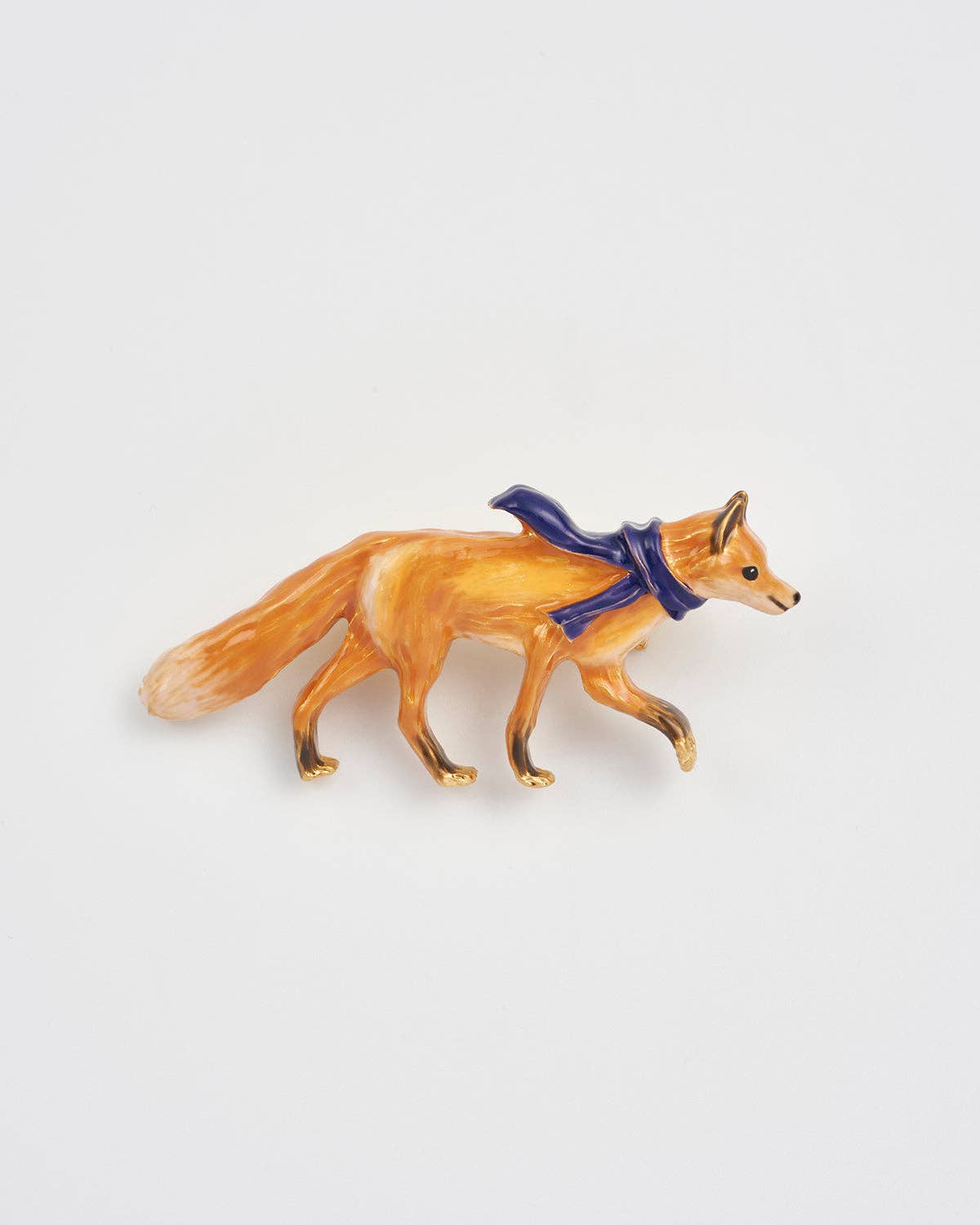 Cosy Fox Enamel Brooch by Fable England