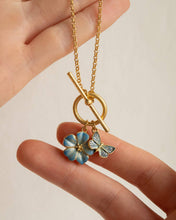 Load image into Gallery viewer, Forget Me Not Charm Toggle Necklace by Fable England
