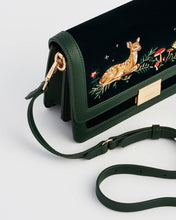 Load image into Gallery viewer, Fawn Embroidered Green Crossbody Bag by Fable England
