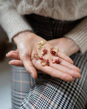 Load image into Gallery viewer, Enamel Mushroom Huggie Earrings by Fable England
