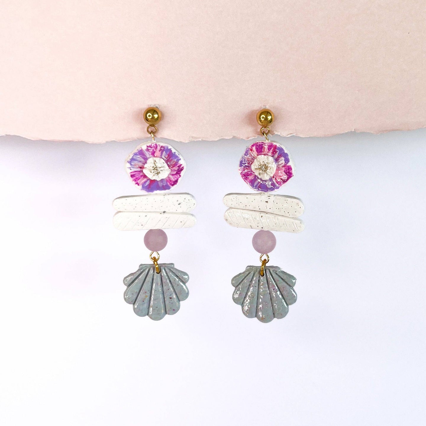 Mermaid Treasure Dangle Earrings by Fable England