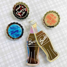 Load image into Gallery viewer, PolyPaige Soda Bottle Earrings and Bottle Cap Brooch Set (Last One)
