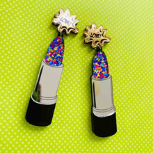Load image into Gallery viewer, PolyPaige Lipstick Earrings (Last Pair)
