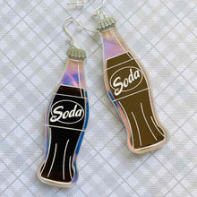 Load image into Gallery viewer, PolyPaige Soda Bottle Earrings and Bottle Cap Brooch Set (Last One)
