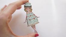 Load and play video in Gallery viewer, LaliBlue Cake Woman Brooch
