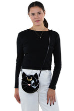 Load image into Gallery viewer, Mystical Black Cat Crossbody Handbag
