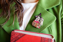 Load image into Gallery viewer, LaliBlue Witch with Owl Brooch
