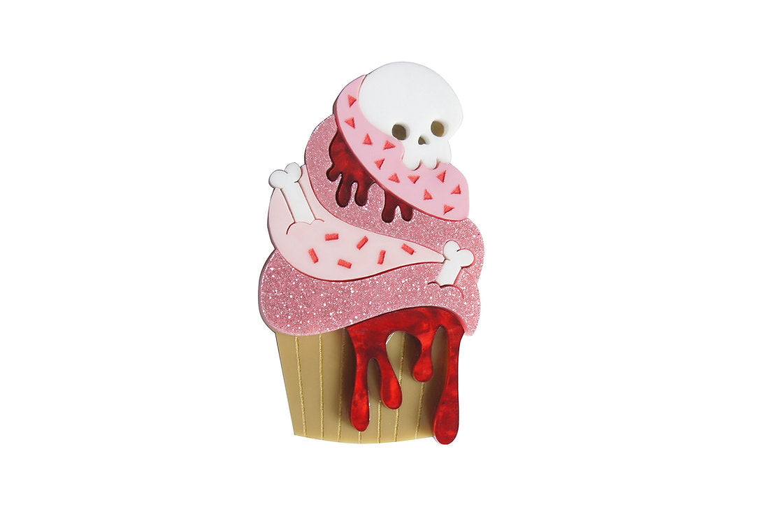 LaliBlue Zombie Muffin Brooch