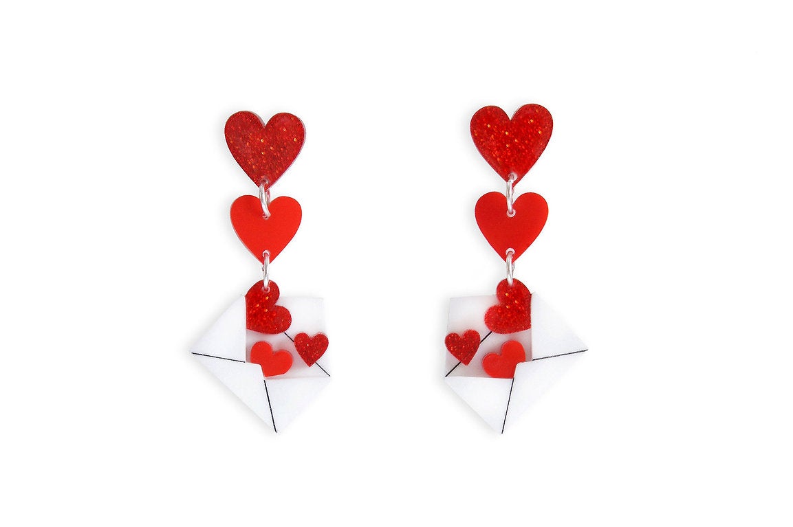LaliBlue Love Letter Earrings
