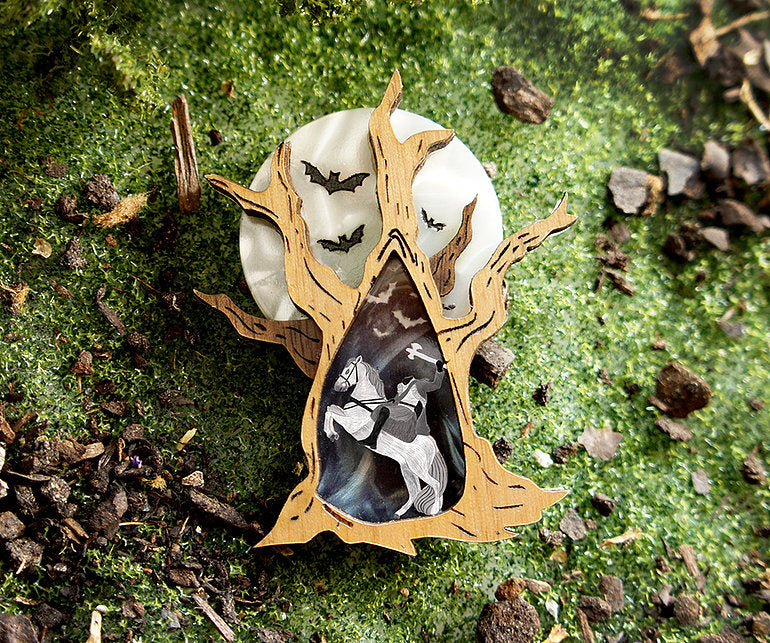 LaliBlue Sleepy Hollow Brooch (Glows in the dark!)
