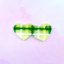 Load image into Gallery viewer, Betty Blossom Quirky Vintage Style Handmade Green Plaid Sweethearts Brooch Sydney Australia
