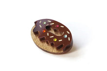 Load image into Gallery viewer, LaliBlue Chocolate Donut Brooch

