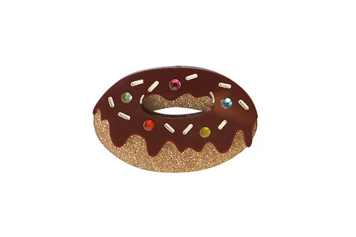 LaliBlue Chocolate Donut Brooch