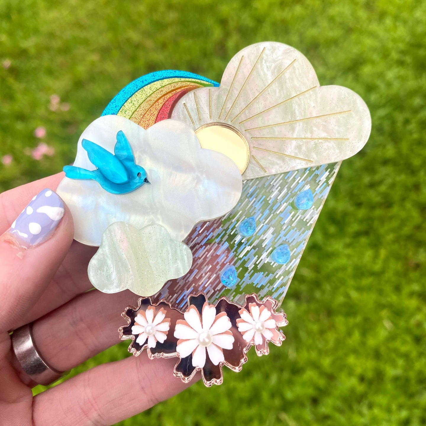 PolyPaige Rain Cloud Brooch (Last One)