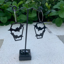 Load image into Gallery viewer, Betty Blossom Halloween Bat Coffin Earrings
