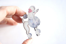 Load image into Gallery viewer, LaliBlue acrylic Poodle Brooch cute retro vintage style Valentine&#39;s Day
