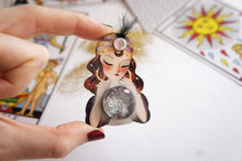 Load image into Gallery viewer, LaliBlue Fortune Teller With Crystal Ball Brooch

