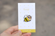Load image into Gallery viewer, Noristudio cute Pug Bee enamel lapel pin Betty Blossom Sydney Australia
