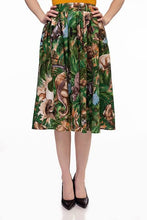 Load image into Gallery viewer, Retrolicious Dinosaur Print Jurassic Park Longer Length Vintage Style Skirt
