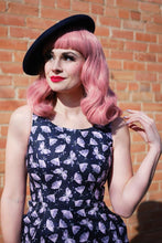 Load image into Gallery viewer, Retrolicious moths print skater vintage style dress
