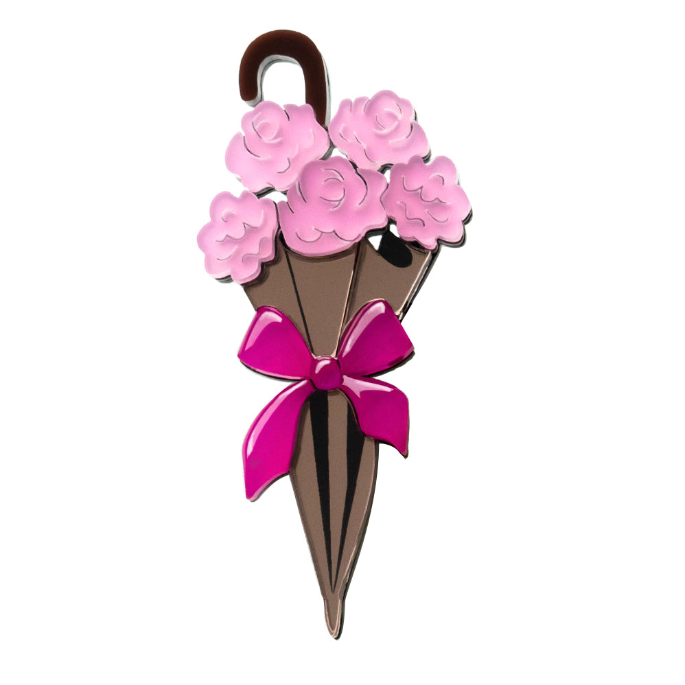 Mini Umbrella Brooch by Orgalica