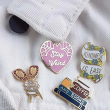 Load image into Gallery viewer, Stay Weird Pink Heart-kindness-is-easy-Lapel Pin
