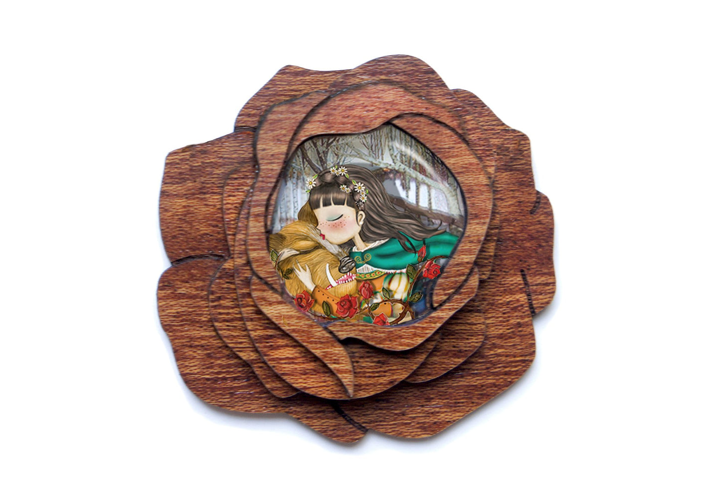 LaliBlue Beauty and the Beast Brooch