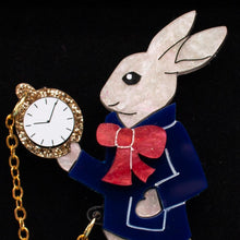Load image into Gallery viewer, Dolly Dimple Design White Rabbit Brooch
